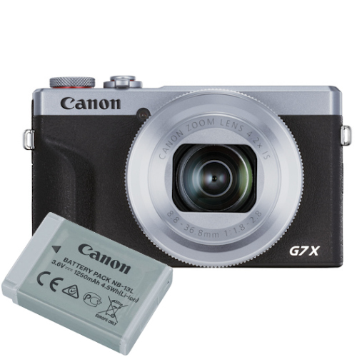 Canon Powershot G7X Mark III silver battery kit